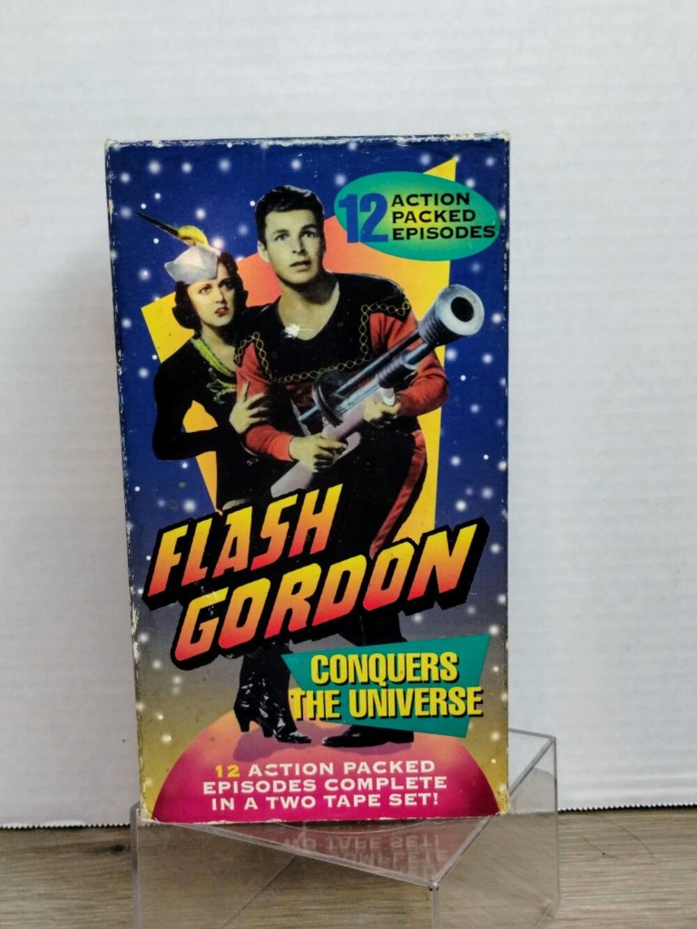 Flash Gordon VHS Buster Crabbe Conquers the Universe 1994 2-Tape Set Sci-Fi